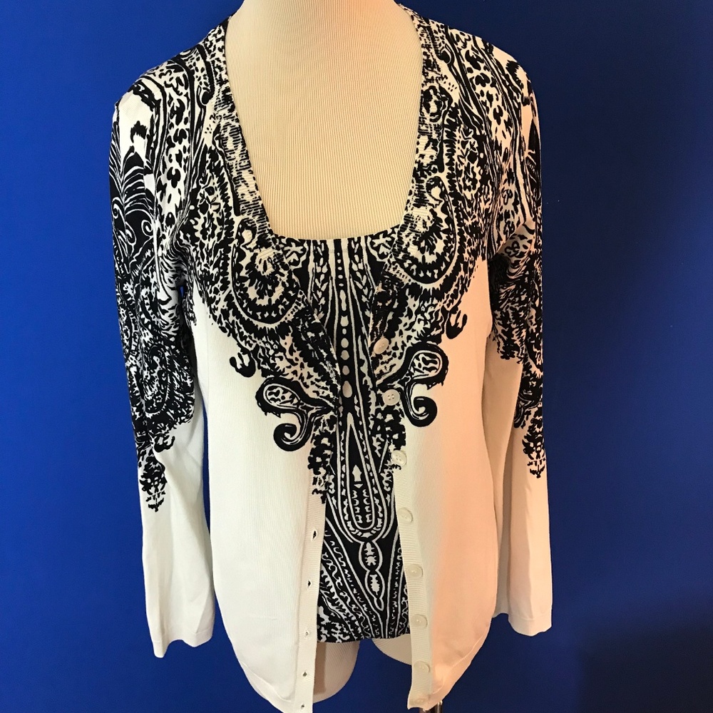 Tank top with matching cardigan -  2 pieces